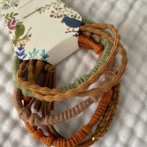 New! 5 pack Assorted Friendship Bracelet Hairties